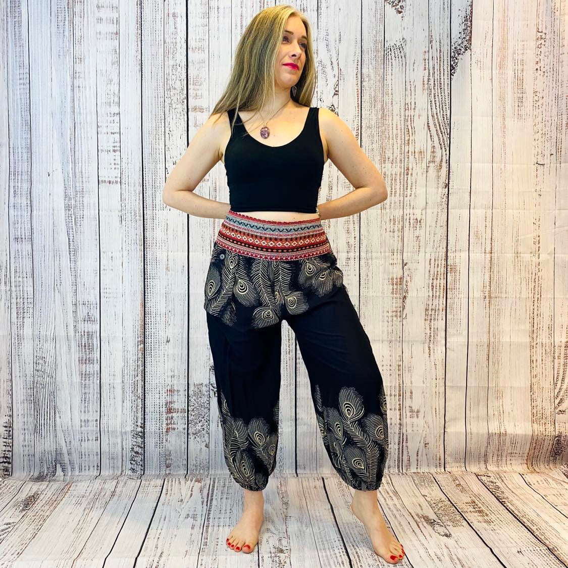Hand Embroidery Light Weight Summer Pants