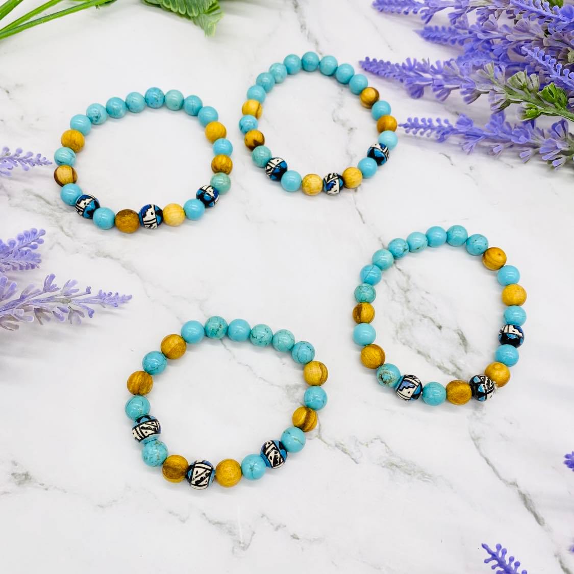 December birthstone Bracelet with a Turquoise crystal – Artiby.com