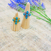 Vintage Bohemian Rings, Natural Crystal Rings, Handmade Jewelry, Adjustable Rings, Sterling Silver Rings, Gold Filed Rings,  Gift For Her
