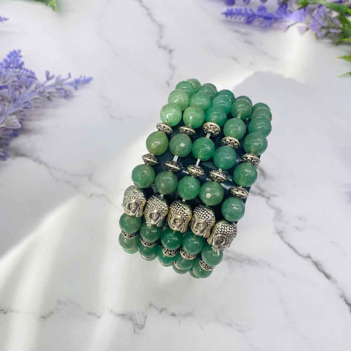 Crystal Bracelets with Buddha Charms, Jasper Bracelets, Aventurine Bracelets, Amazonite Bracelets, 8 mm Beads, Healing Bracelets