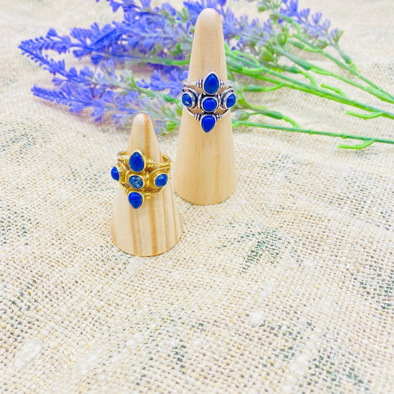 Vintage Bohemian Rings, Natural Crystal Rings, Handmade Jewelry, Adjustable Rings, Sterling Silver Rings, Gold Filed Rings,  Gift For Her