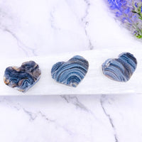 Chalcendony Heart Crystal, Healing Crystal, Heart Shaped Carvings, Small Chalcedony Heart