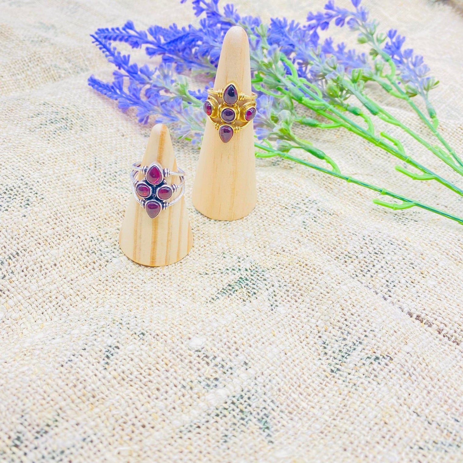 Vintage Bohemian Rings, Natural Crystal Rings, Handmade Jewelry, Adjustable Rings, Sterling Silver Rings, Gold Filed Rings,  Gift For Her