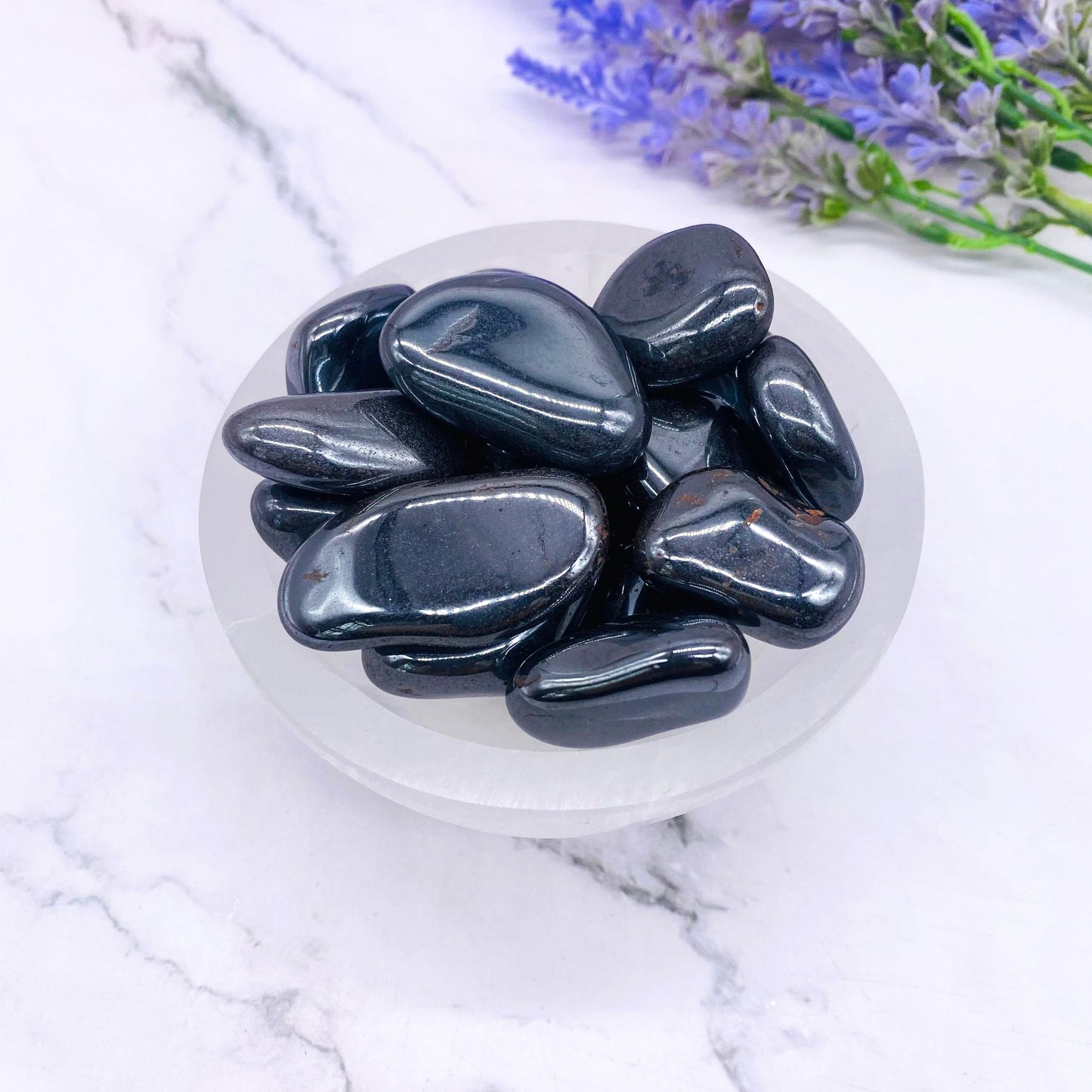 Hematite Tumblestone, Polished Hematite, Healing Crystal, Stone for Courage and Wilpower, Protection Crystal