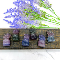 Rainbow Fluorite Crystal Body Carving, Female Body Crystal, 1.5 inches Fluorite Female Torso, Crystal Goddess Model