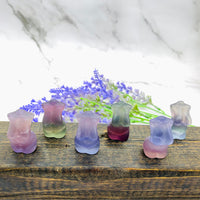 Rainbow Fluorite Crystal Body Carving, Female Body Crystal, 1.5 inches Fluorite Female Torso, Crystal Goddess Model