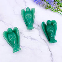 Green Aventurine Angel Crystal, Healing Crystal, Angel Carvings, 3 inches Angel Crystal, Guardian Angels, Prosperity Stone
