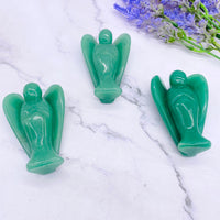 Green Aventurine Angel Crystal, Healing Crystal, Angel Carvings, 3 inches Angel Crystal, Guardian Angels, Prosperity Stone