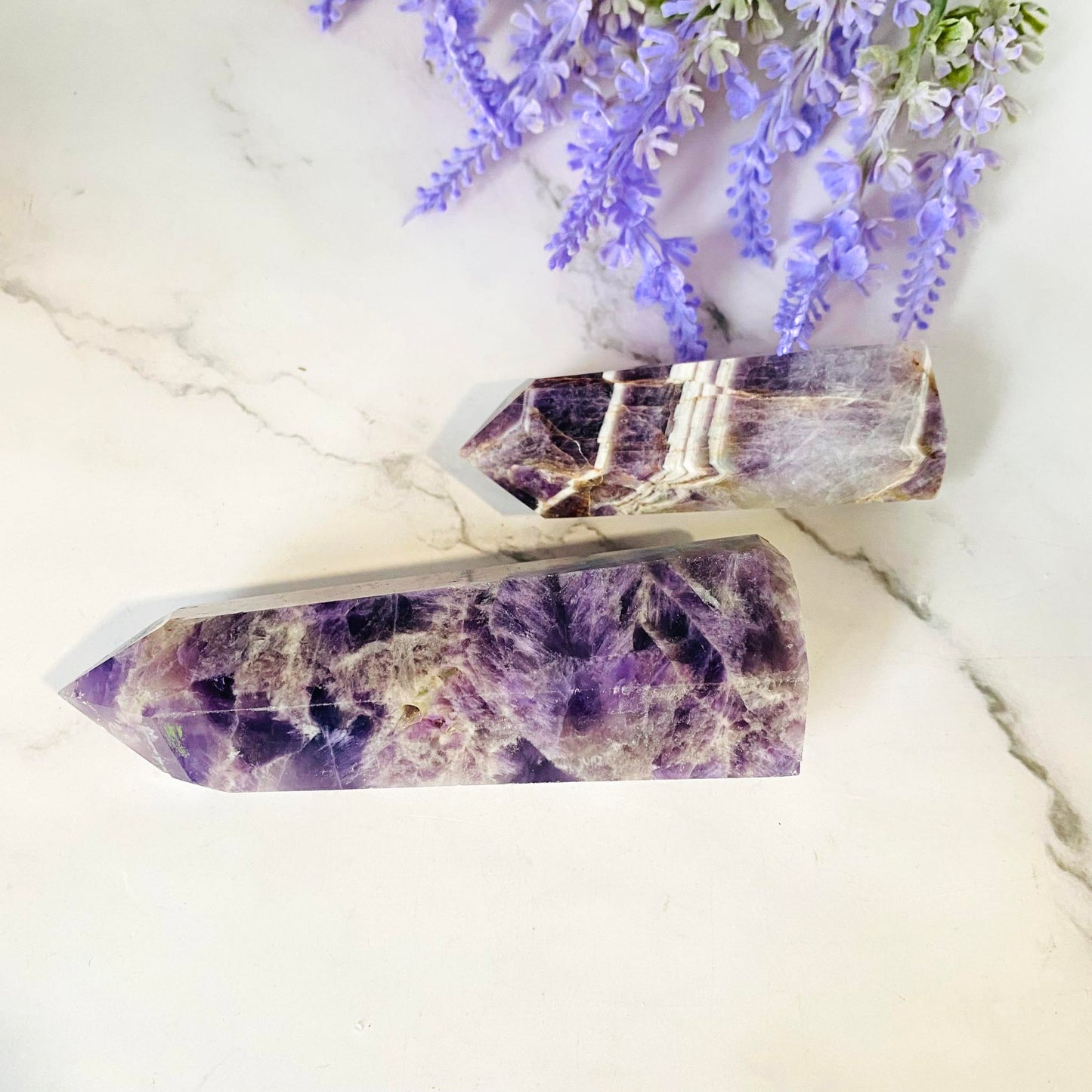 Chevron Amethyst Wand, Amethyst Point, Healing Crystal, Amethyst Point, Healing Crystal