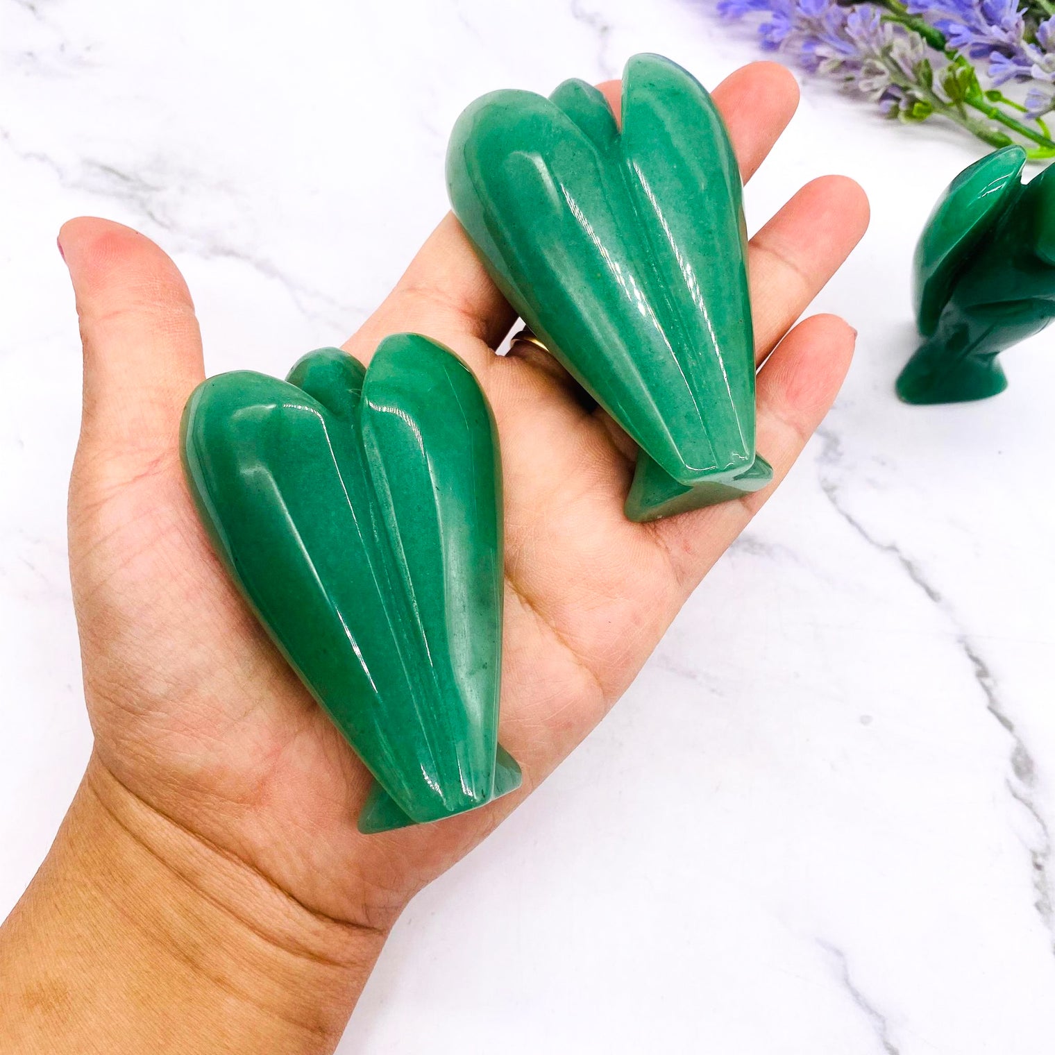 Green Aventurine Angel Crystal, Healing Crystal, Angel Carvings, 3 inches Angel Crystal, Guardian Angels, Prosperity Stone