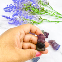 Rainbow Fluorite Crystal Body Carving, Female Body Crystal, 1.5 inches Fluorite Female Torso, Crystal Goddess Model