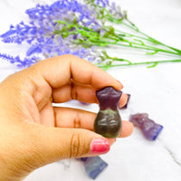 Rainbow Fluorite Crystal Body Carving, Female Body Crystal, 1.5 inches Fluorite Female Torso, Crystal Goddess Model