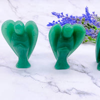 Green Aventurine Angel Crystal, Healing Crystal, Angel Carvings, 3 inches Angel Crystal, Guardian Angels, Prosperity Stone