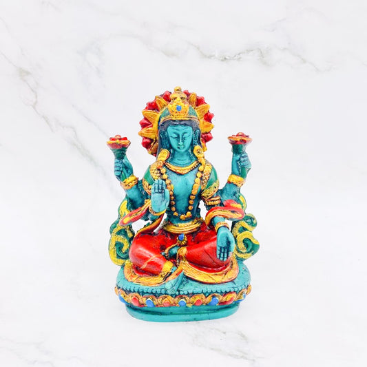 Handmade Lakshmi Statue/Laxmi Statue/Goddess of Wealth/Abundance/Fertility/Prosperity Goddess/5" Lakshmi Statue from Nepal/Sitting Lakshmi