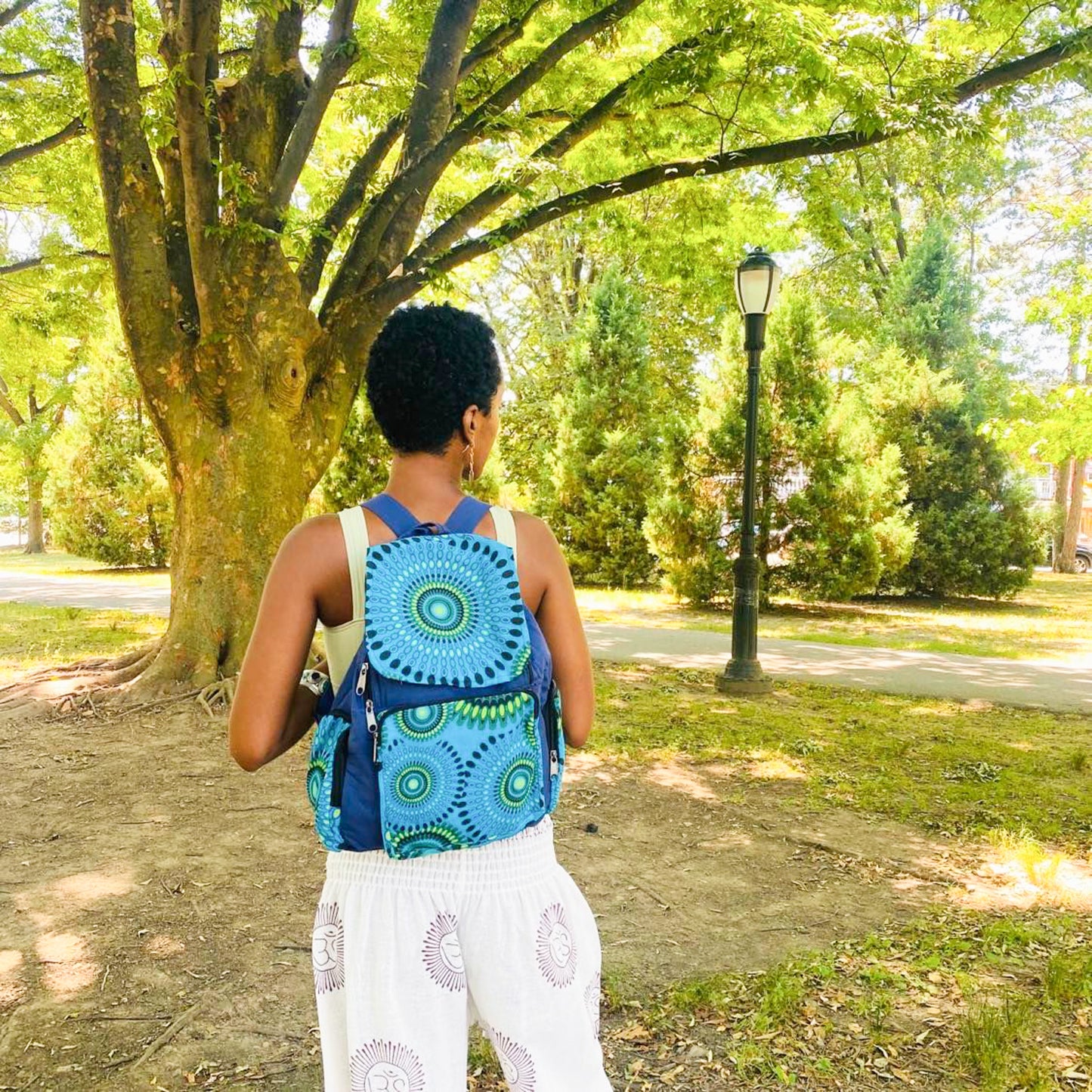Cotton Back Pack, Handmade Unisex Back Pack, Multi Compartment Bags, Water Bottle Pockets, Travel Back Pack, Water Proof Back Pack