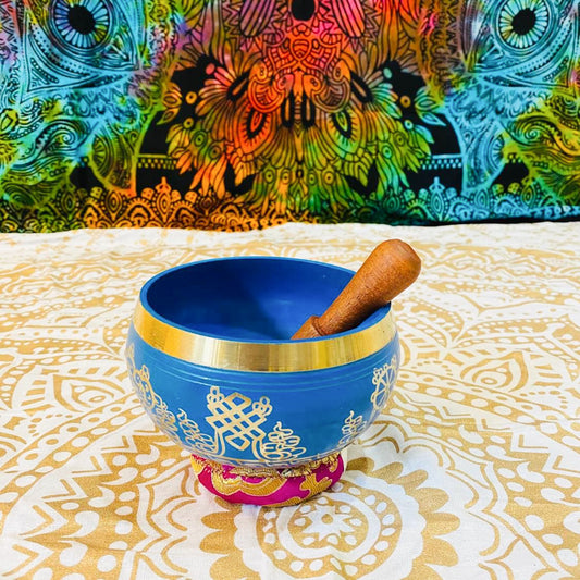 4.5 inches Vajra Engraved Colorful Singing Bowl