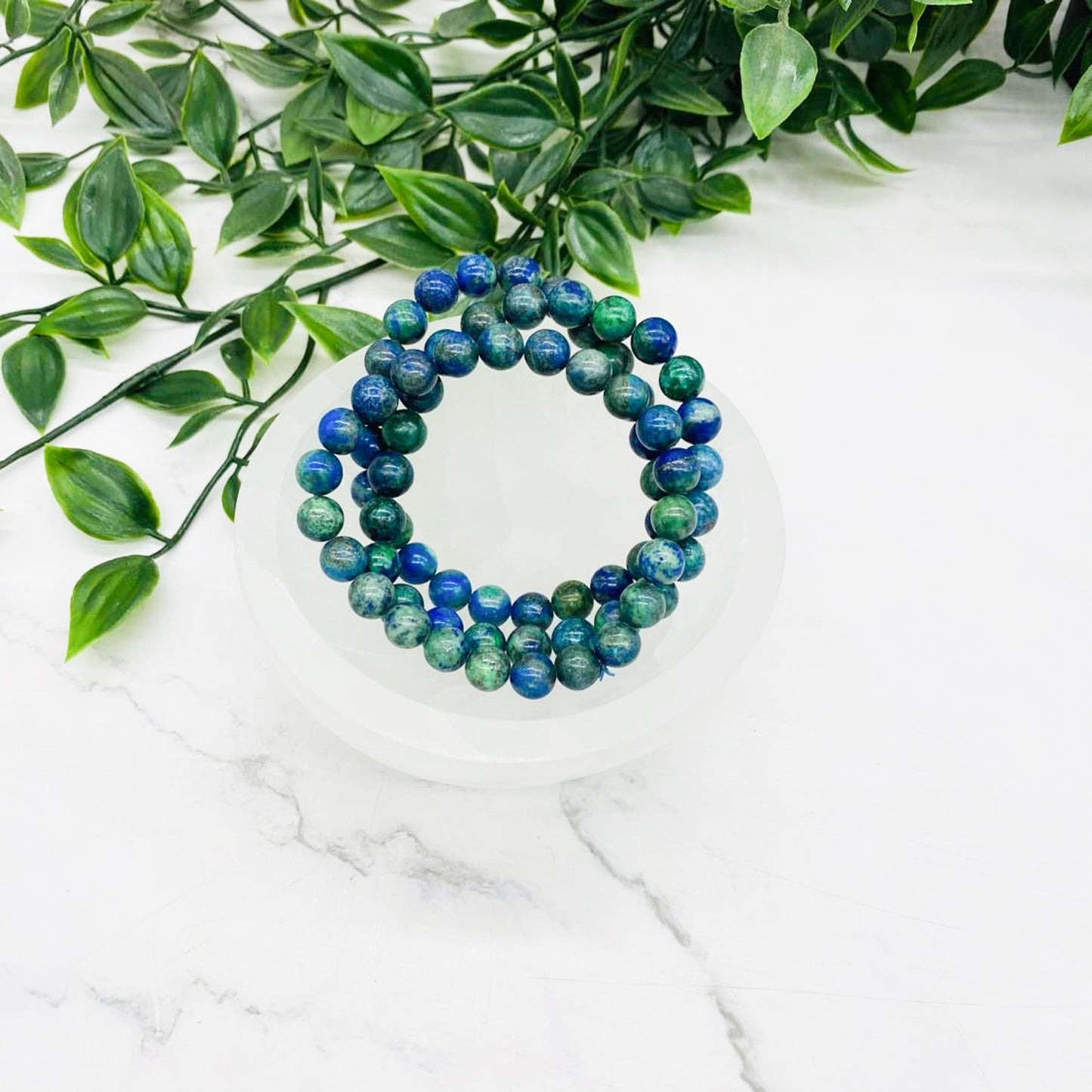 Azurite Malachite Bracelet, Stone for Healing