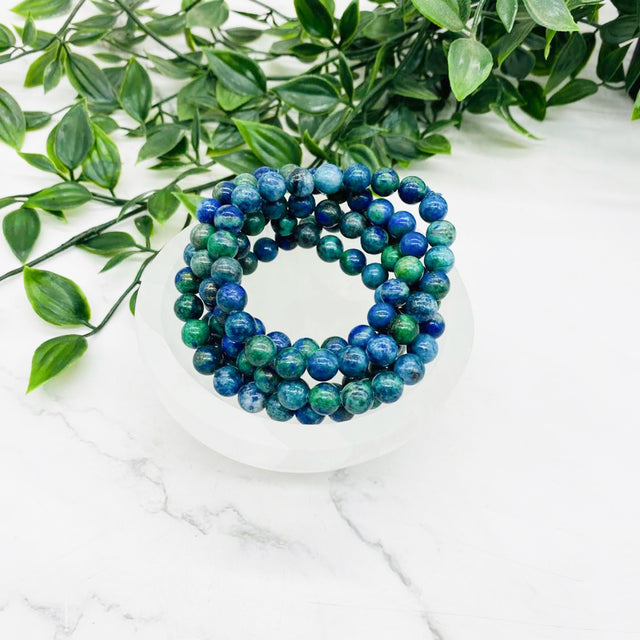 Azurite Malachite Bracelet, Stone for Healing