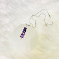 Amethyst Crystal Pointed Necklace