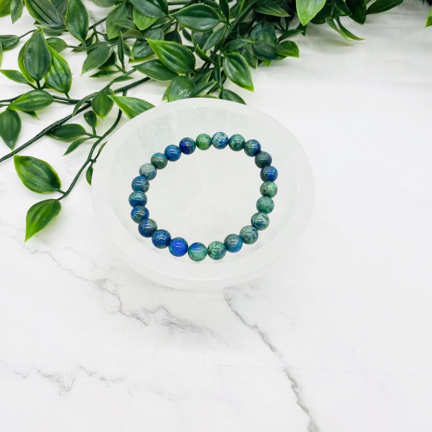 Azurite Malachite Bracelet, Stone for Healing