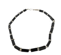 Raw Black Tourmaline Necklace with Herkimer Diamond