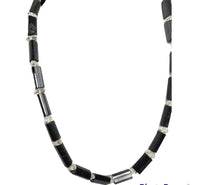 Raw Black Tourmaline Necklace with Herkimer Diamond