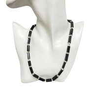 Raw Black Tourmaline Necklace with Herkimer Diamond