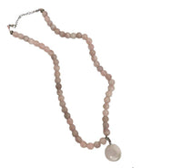 Rose Quartz Necklace and Earring Set, Crystal for Love and Friendship