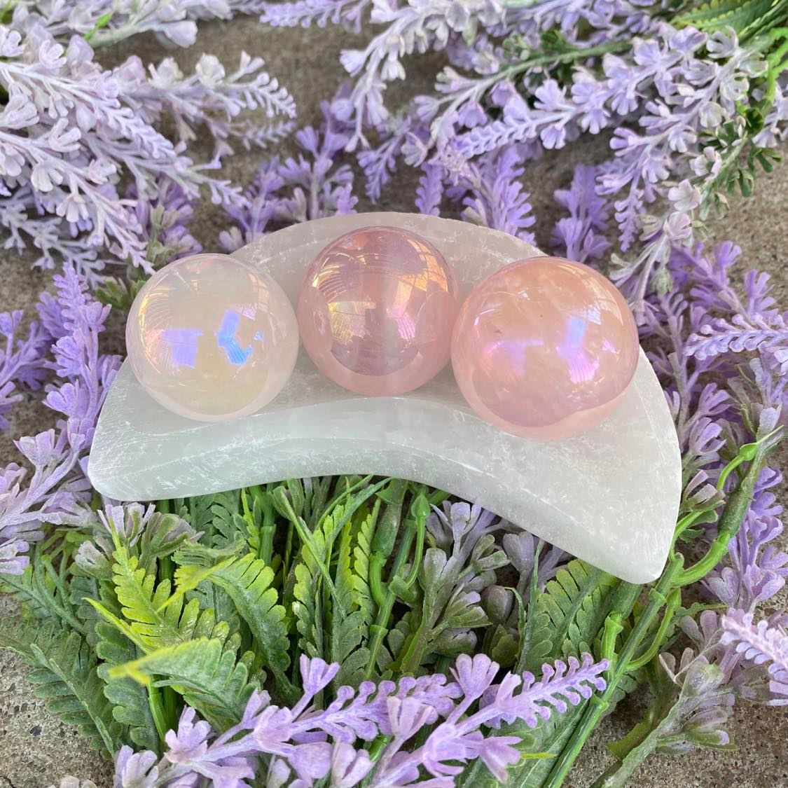 Angel Aura Rose Quartz Sphere, Healing Crystal, Stone for Love and Friendship