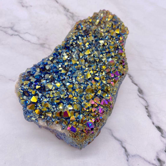 Titanium Rainbow Aura Quartz Crystal Cluster