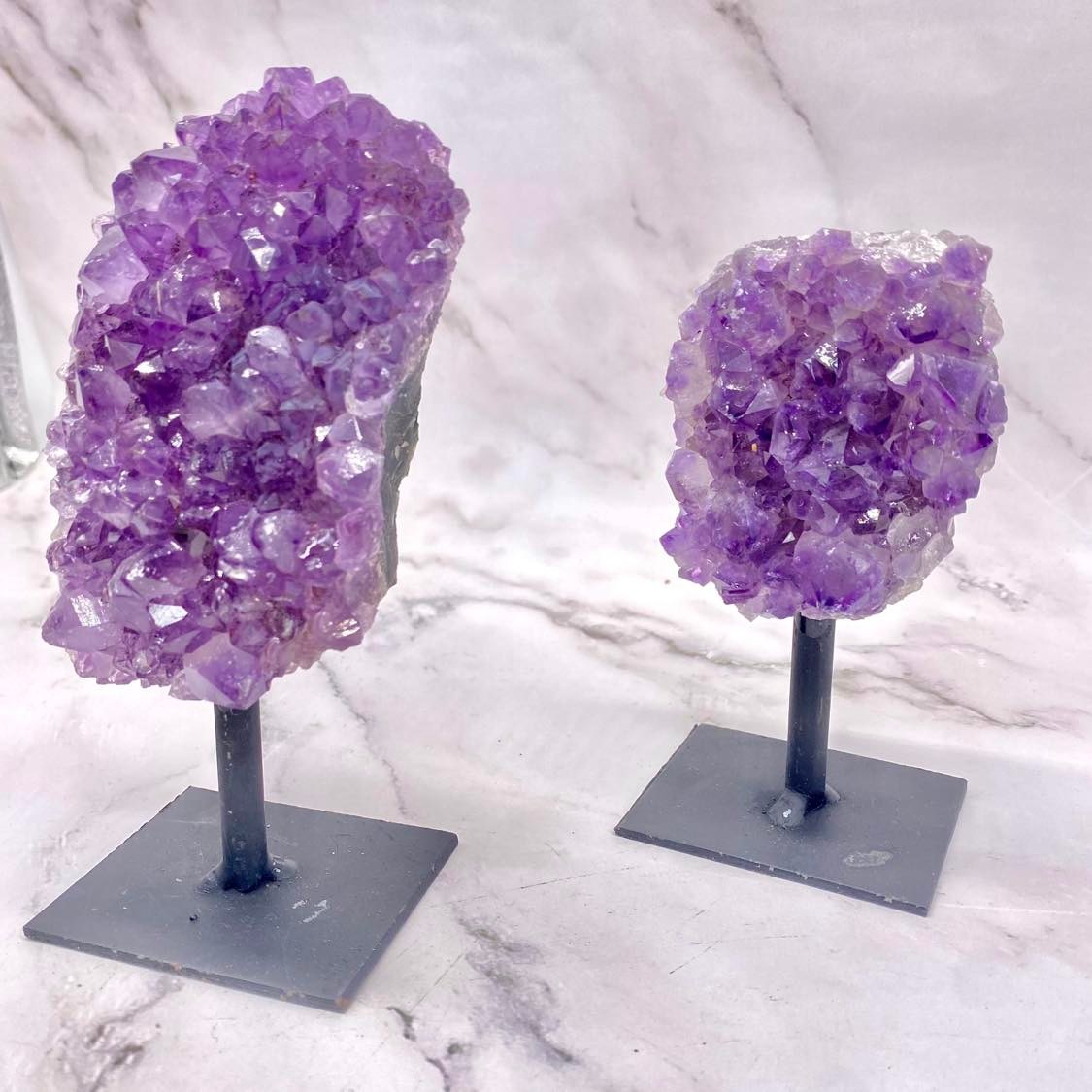 Raw Amethyst Cluster with Stand