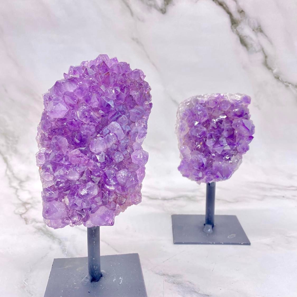 Raw Amethyst Cluster with Stand