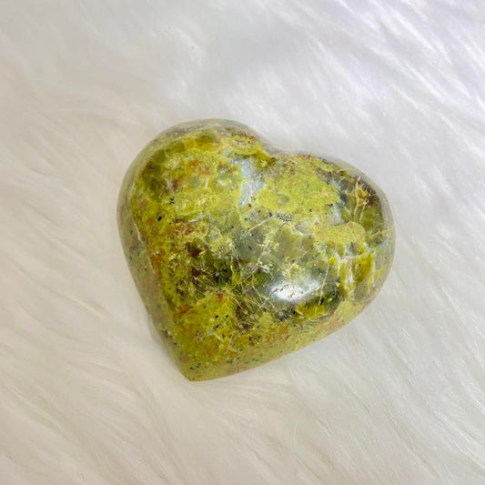 Green Opal Heart Shaped Stone