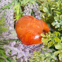 Polished Carnelian Heart Shaped Stone
