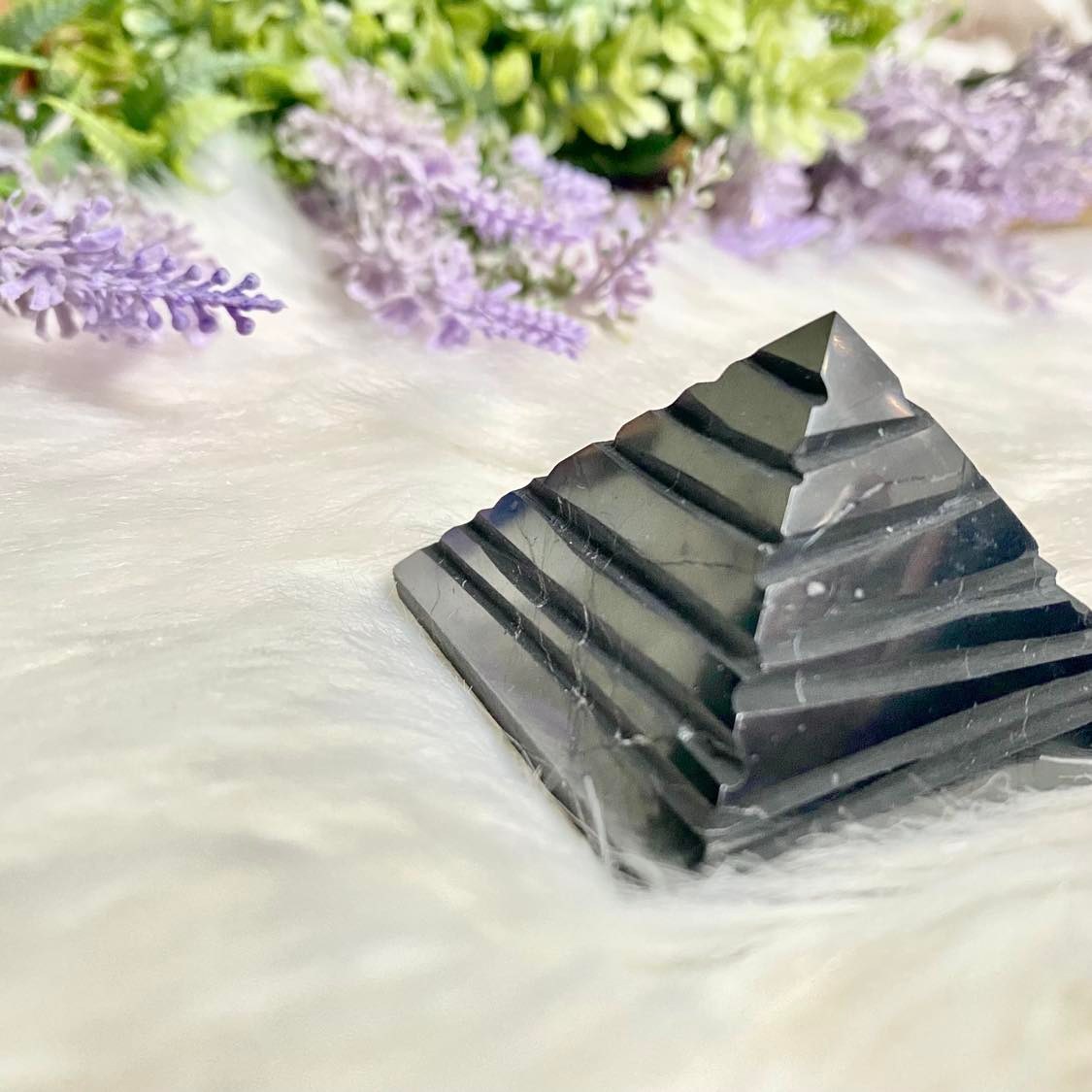 Solid SHUNGITE Pyramid Stone