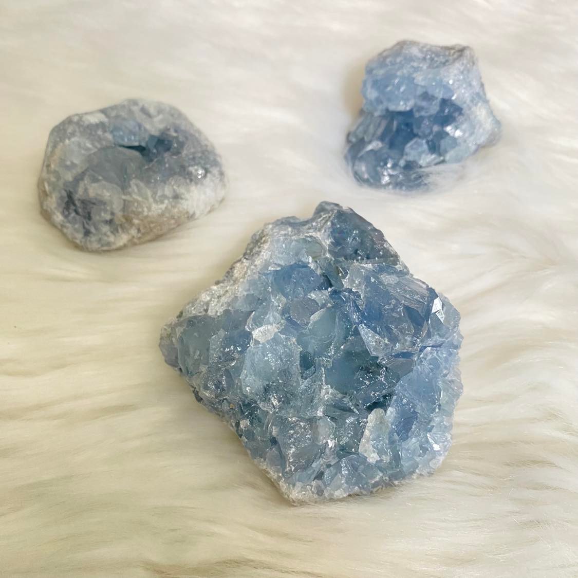 Raw Celestite Crystal Cluster