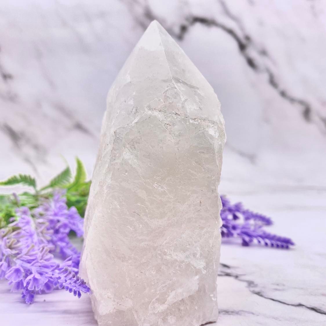 Raw Clear Quartz Pointed Tower Stone