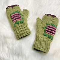 Himalayan Handknit Wool Fingerless Gloves/Hand Warmers