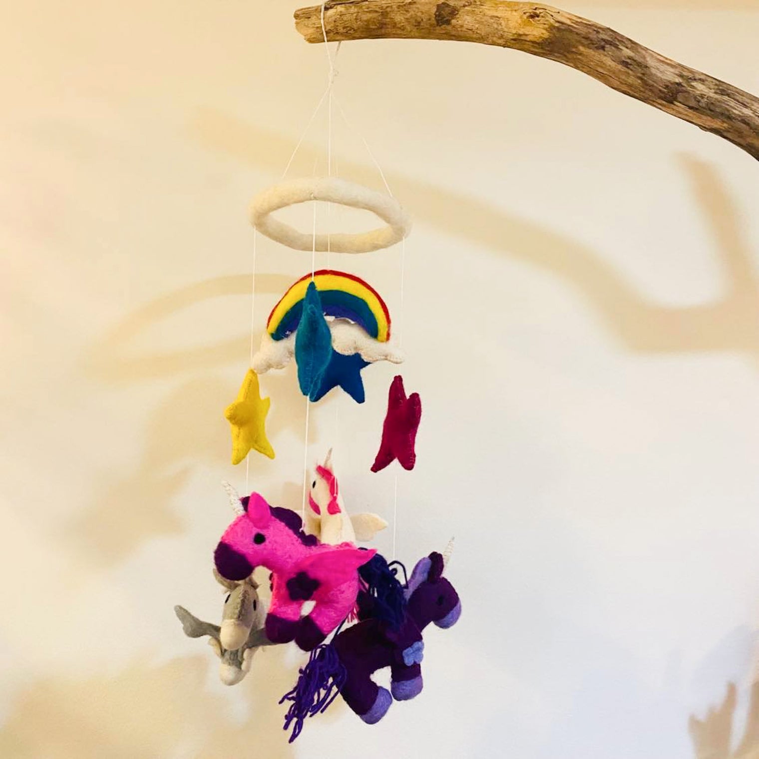 Unicorn Rainbow Felt Mobile