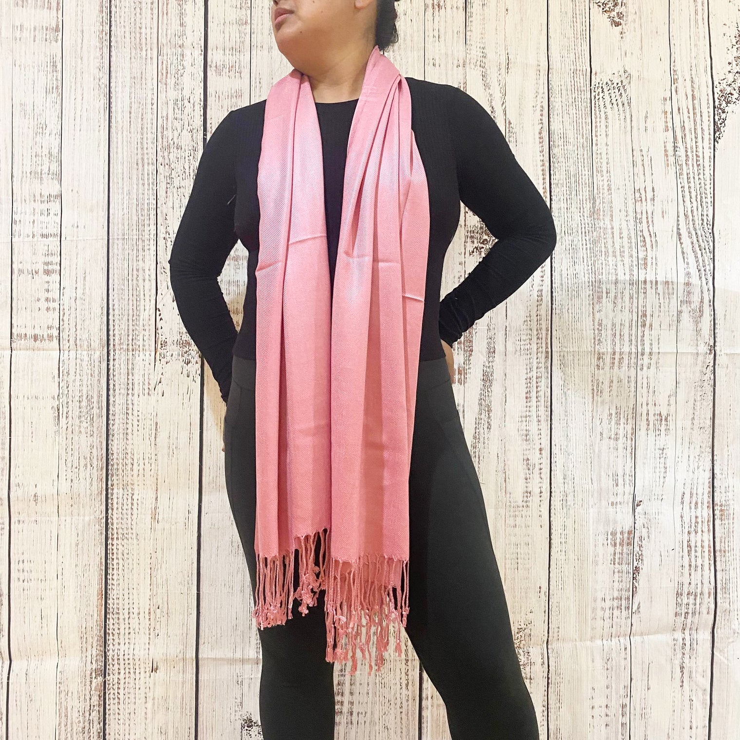 Solid Pashmina Long Scarf/Shawl