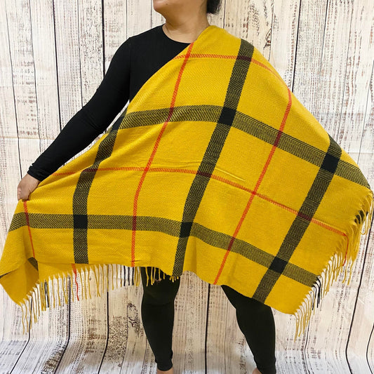Plaid Blanket Oversized Winter Scarf/Shawl