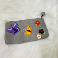 Felted Handmade Wallet with Zipper
