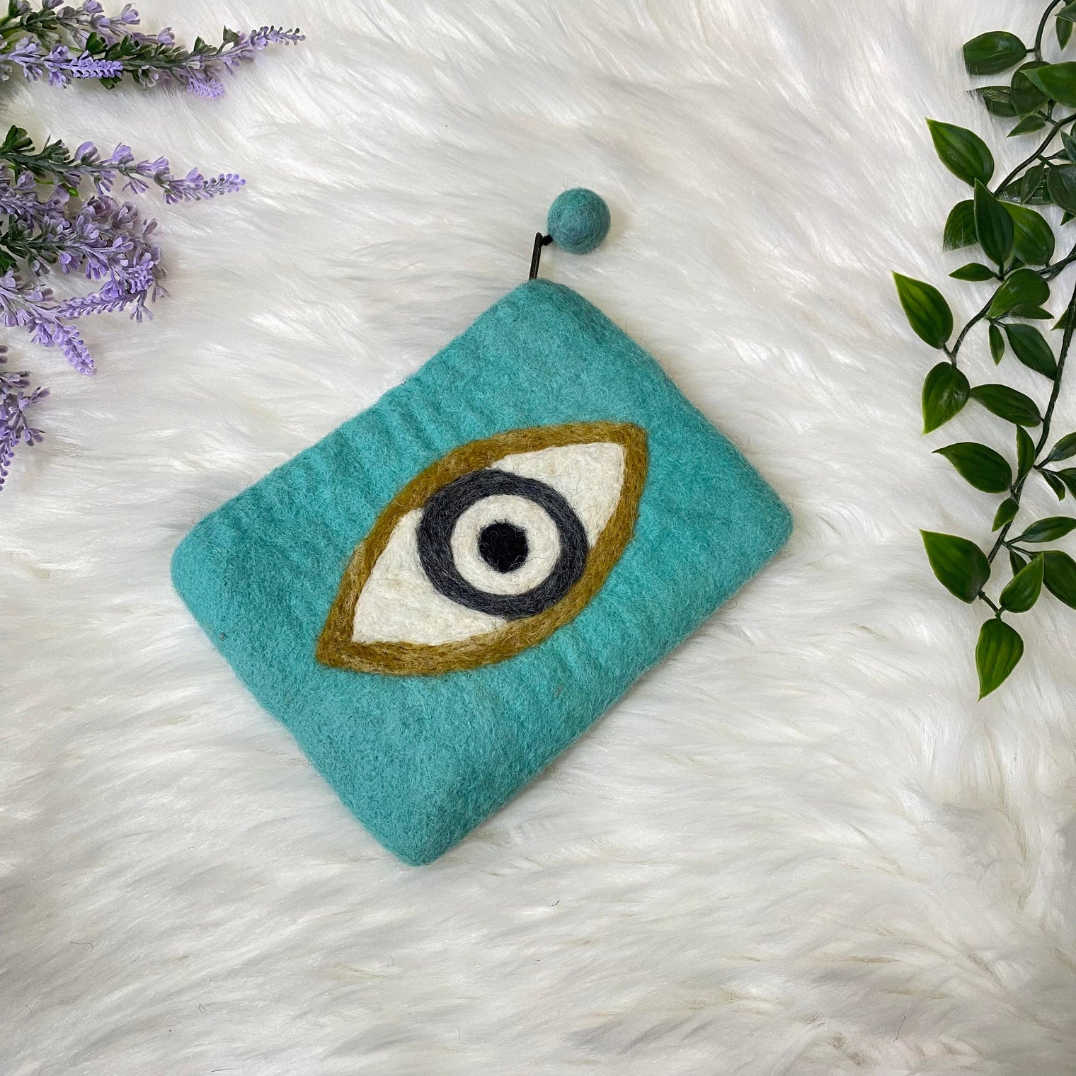 Evil Eye Felted Purse