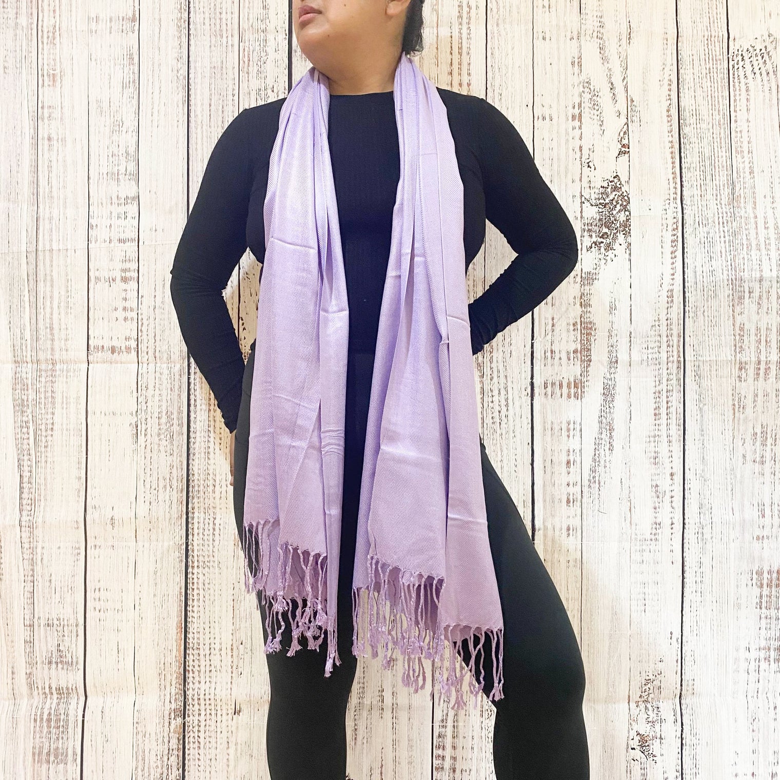Solid Pashmina Long Scarf/Shawl