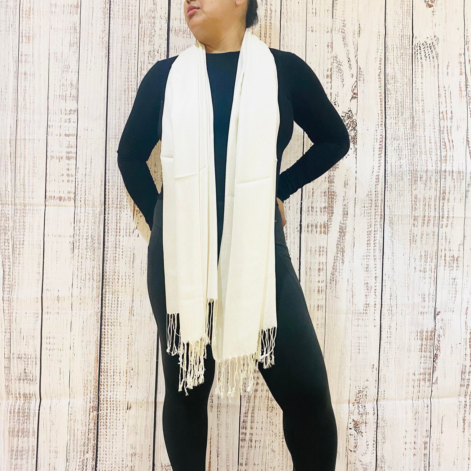 Solid Pashmina Long Scarf/Shawl