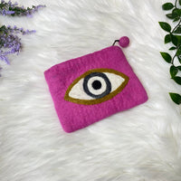 Evil Eye Felted Purse