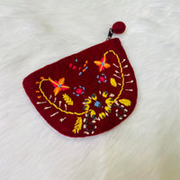 Handmade Felted Floral Embroidery Purse