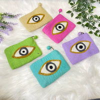 Evil Eye Felted Purse