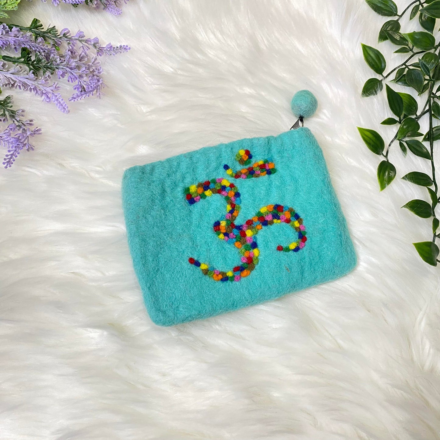 Om Symbol Felted Pouch