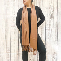 Solid Pashmina Long Scarf/Shawl